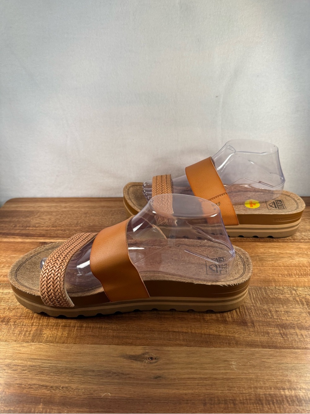 Reef Cushion Vista Hi Platform Slide Sandals Tan Size 11 - Picture 6 of 11